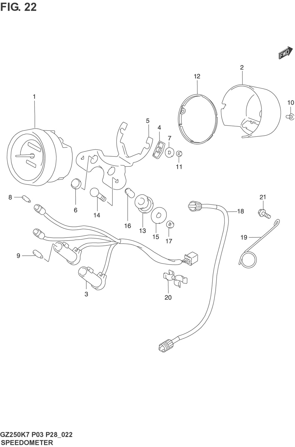 spicaページ 2007 Suzuki GZ250 SPEEDOMETER Motorcycles Parts Finder