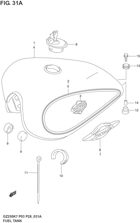 FUEL TANK (MODEL K4)