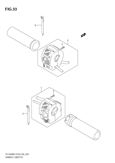 HANDLE SWITCH (MODEL K5/K6)