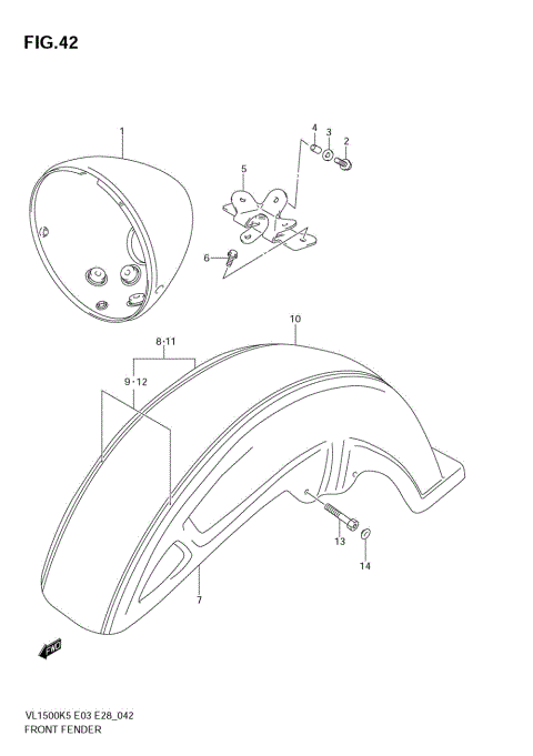 FRONT FENDER (MODEL K5/K6)