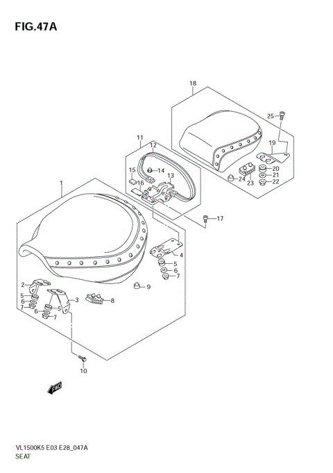 SEAT (VL1500TK5/TK6/TK7)
