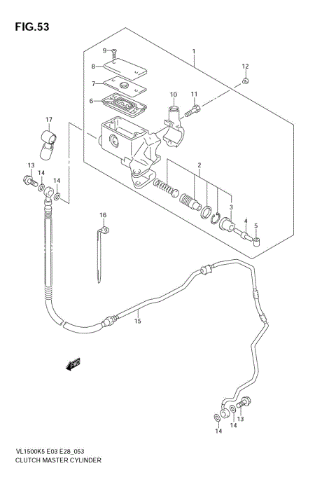 CLUTCH MASTER CYLINDER (MODEL K5/K6)