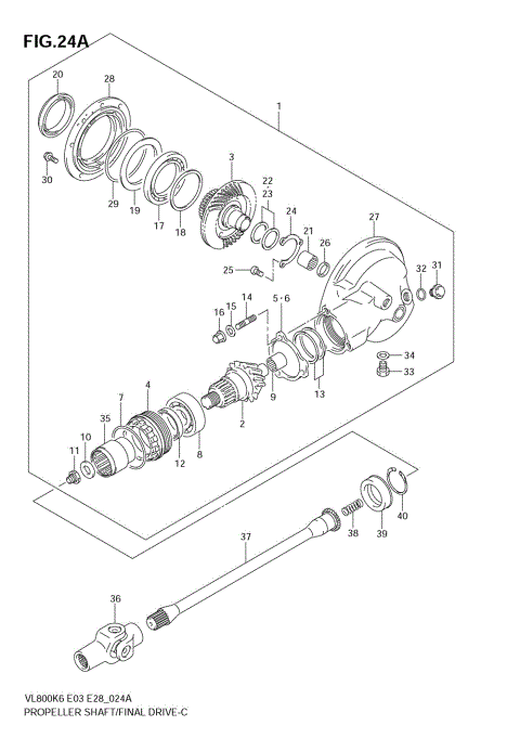 PROPELLER SHAFT - FINAL DRIVE GEAR (VL800CK7)