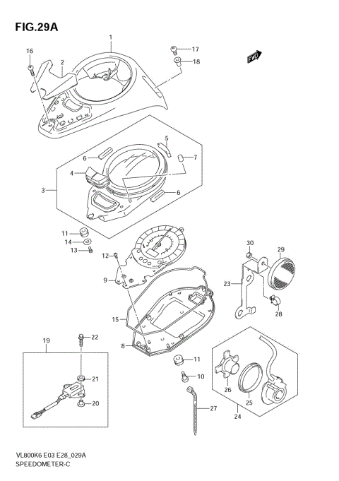 SPEEDOMETER (VL800K7/TK7)