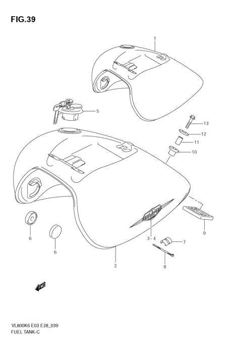 FUEL TANK (VL800K6/TK6)