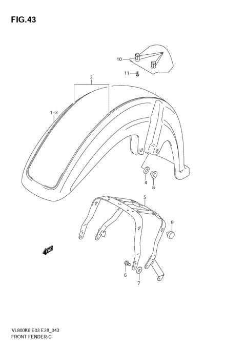 FRONT FENDER (VL800K6/TK6/CK6/K7/TK7)