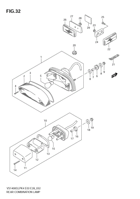 REAR COMBINATION LAMP (VS1400GLPK4)