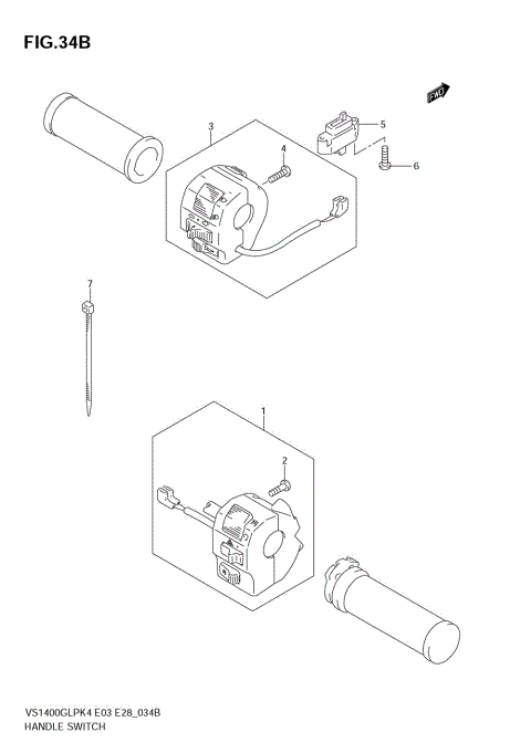 HANDLE SWITCH (VS1400K6/K7)