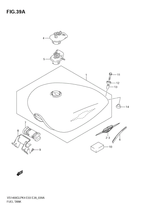 FUEL TANK (MODEL K5/K6/K7)