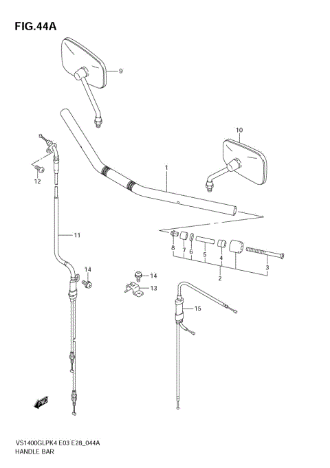 HANDLEBAR (MODEL K5/K6/K7)