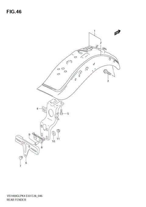 REAR FENDER (MODEL K4)
