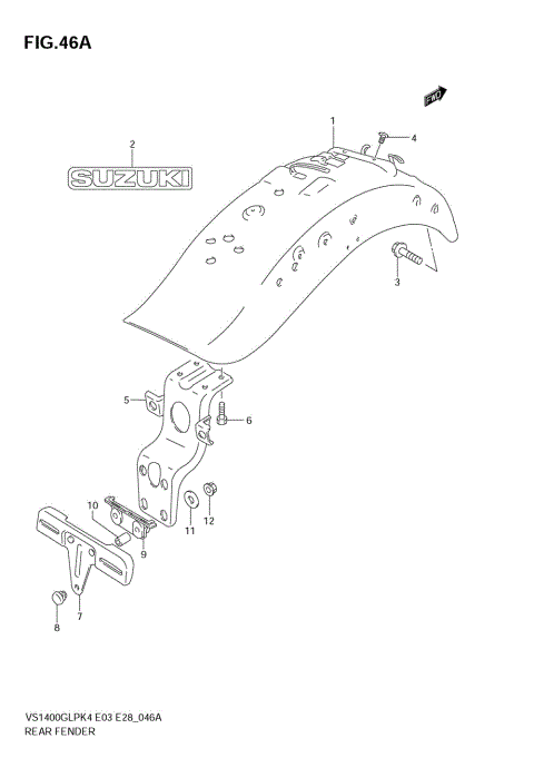 REAR FENDER (MODEL K5/K6/K7)