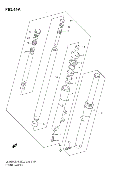 FRONT DAMPER (MODEL K5/K6/K7)