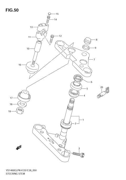 STEERING STEM (MODEL K4)