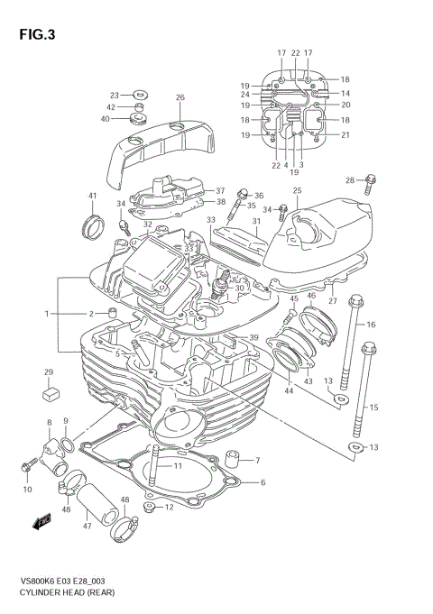 CYLINDER HEAD (REAR)