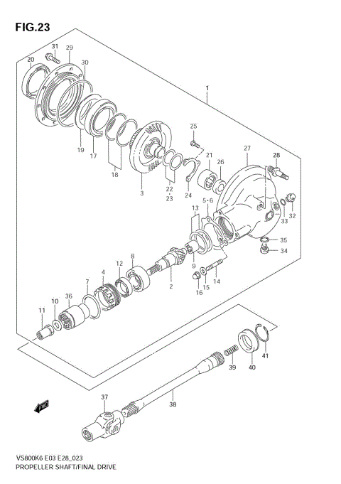 PROPELLER SHAFT - FINAL DRIVE GEAR