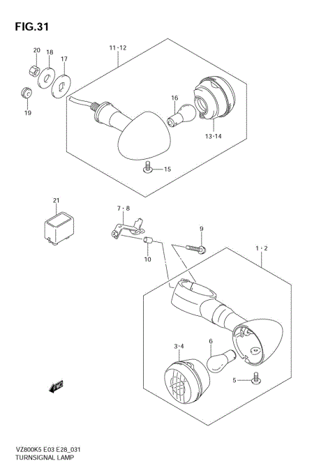 TURNSIGNAL FRONT & REAR LAMP
