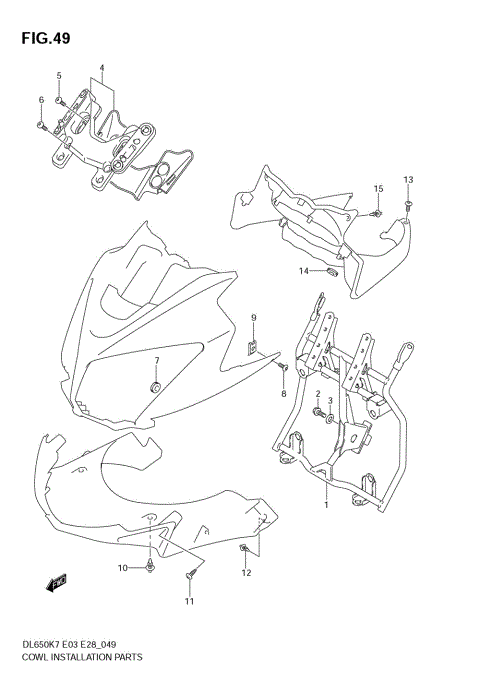 COWL BODY INSTALLATION PARTS