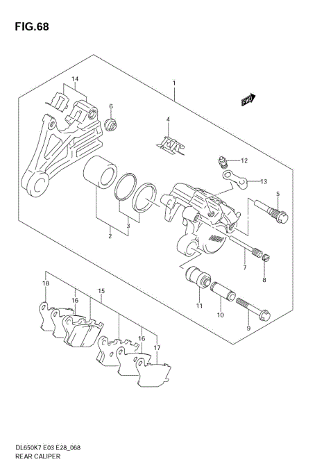 REAR CALIPER (DL650K7)