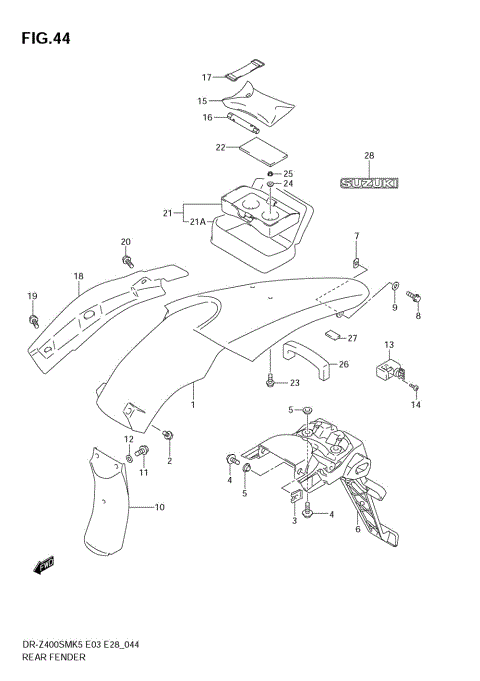 REAR FENDER (MODEL K5/K6)