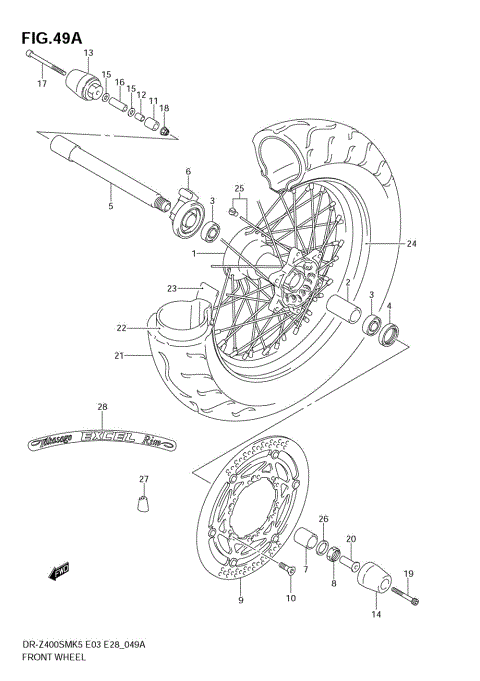 FRONT WHEEL (MODEL K7)