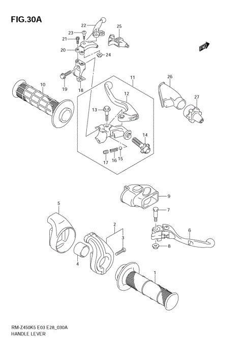 HANDLE LEVER (MODEL K6)