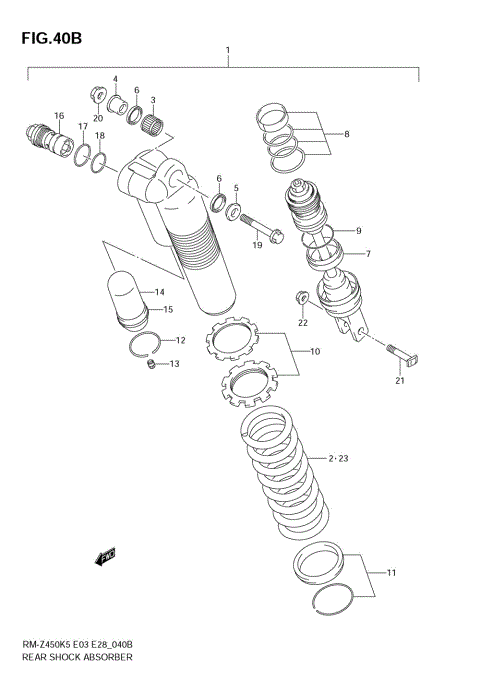 REAR SHOCK ABSORBER (MODEL K7)