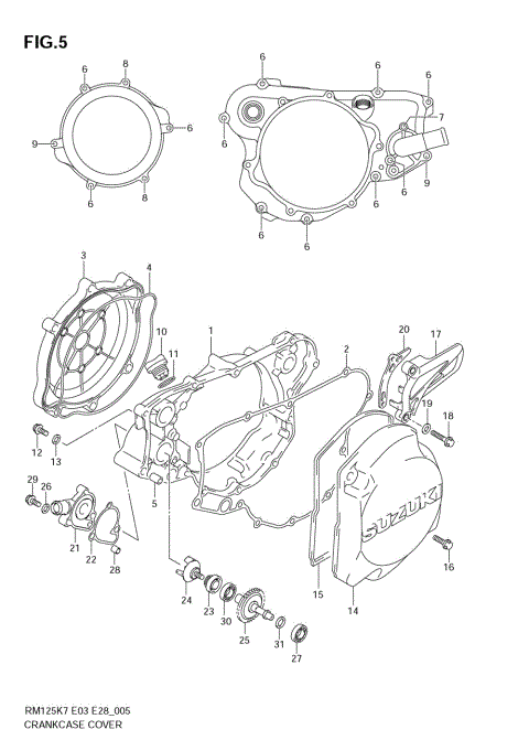 CRANKCASE COVER-WATER PUMP