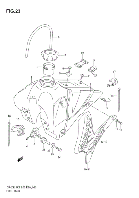 FUEL TANK (MODEL K3)