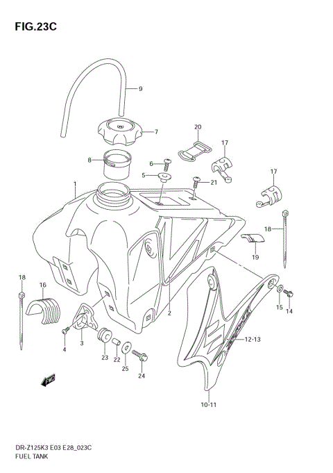 FUEL TANK (MODEL K6)