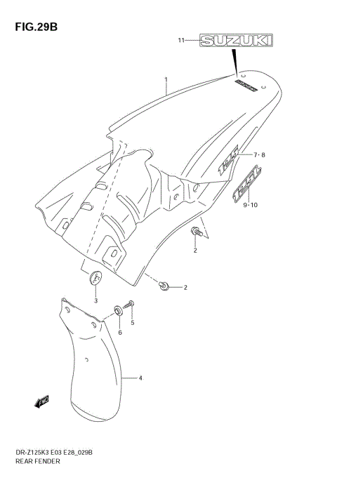 REAR FENDER (MODEL K7)