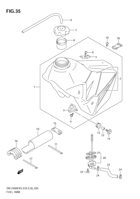 FUEL TANK (MODEL K5)