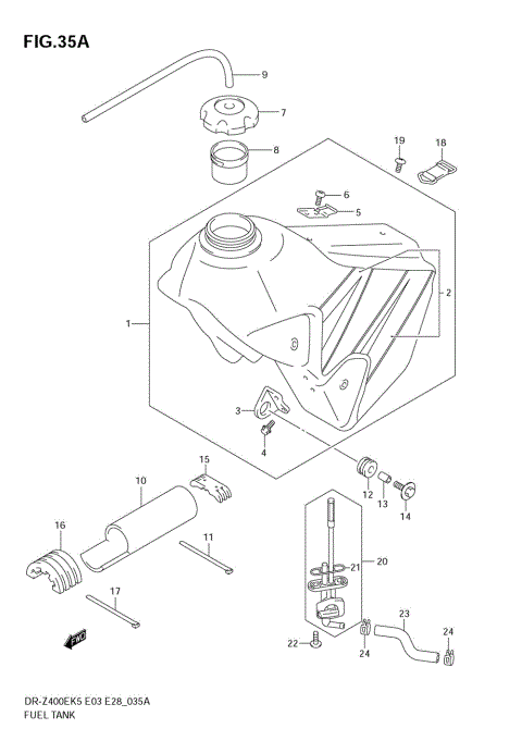 FUEL TANK (MODEL K6)