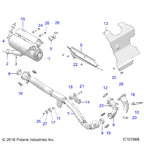 ENGINE, EXHAUST -  A20SEA57F1/E57F1 [C101988]