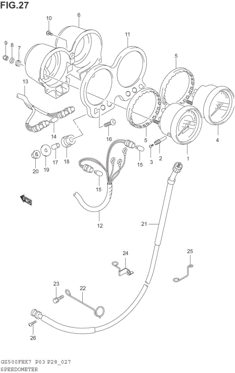 SPEEDOMETER - TACHOMETER (GS500F E3