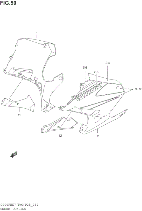 UNDER COWLING  (GS500F)