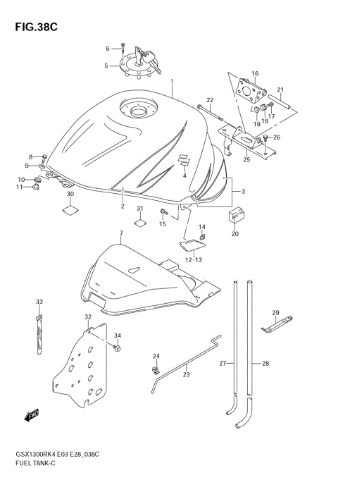 FUEL TANK (GSX1300RZK6)