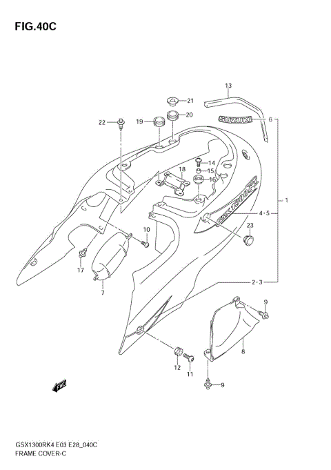 FRAME COVER (GSX1300RZK6)