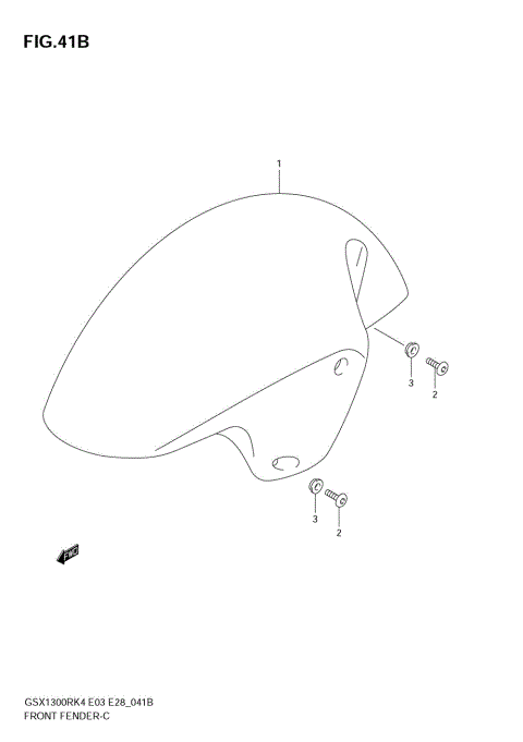 FRONT FENDER (GSX1300RZK7)