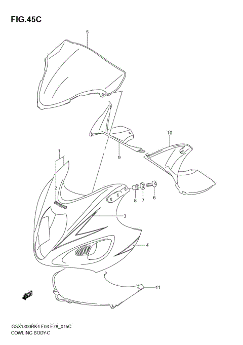 COWLING BODY (GSX1300RZK6)