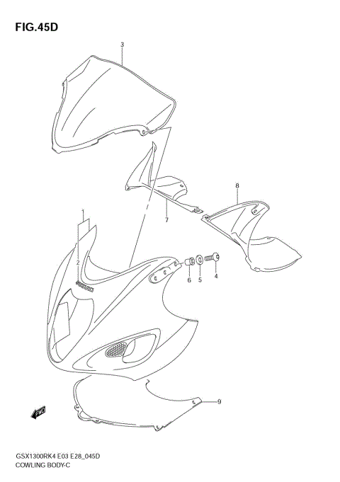 COWLING BODY (GSX1300RZK7)