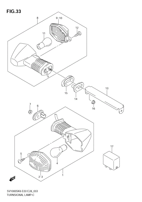 TURNSIGNAL LAMP (SV1000S)