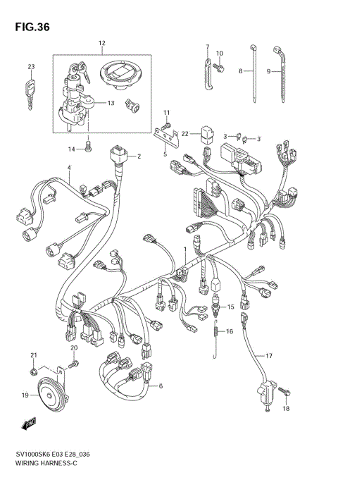 WIRING HARNESS (SV1000S)