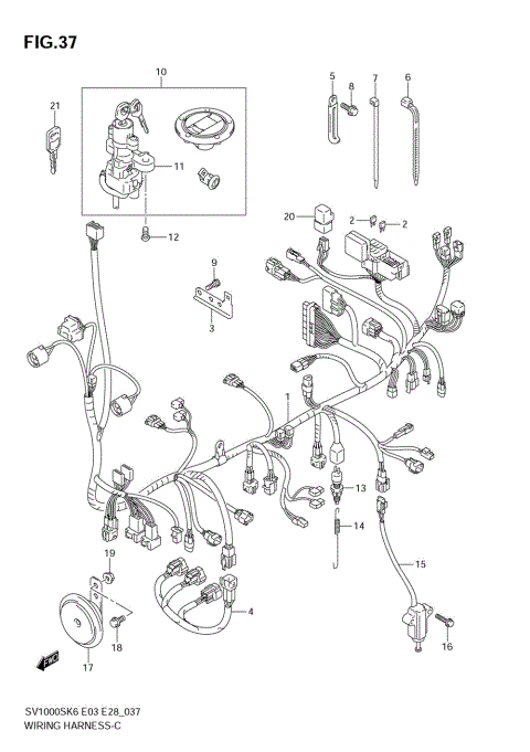 WIRING HARNESS (SV1000) (NOT FOR US MARKET)