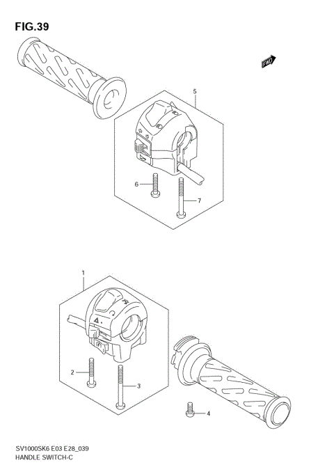 HANDLE SWITCH (SV1000) (NOT FOR US MARKET)