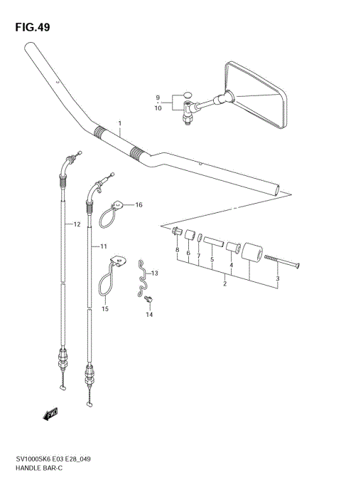 HANDLEBAR (SV1000) (NOT FOR US MARKET)