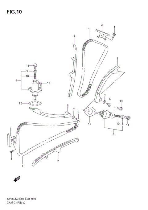CAM CHAIN (MODEL K3/K4)