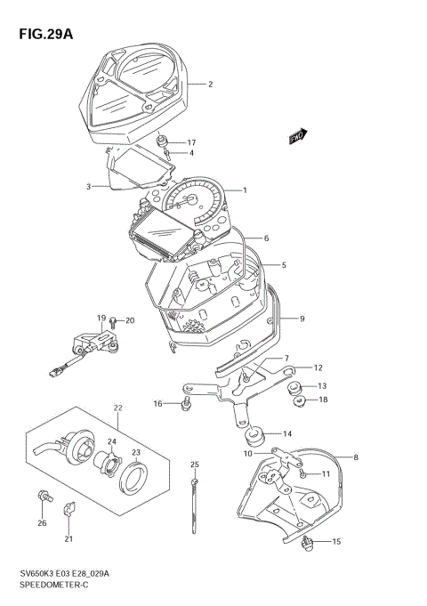 SPEEDOMETER (SV650K5/K6/K7)