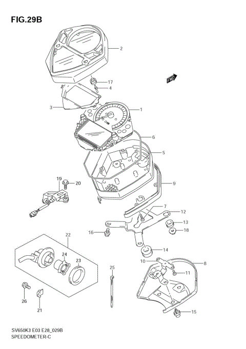 SPEEDOMETER (SV650AK7)