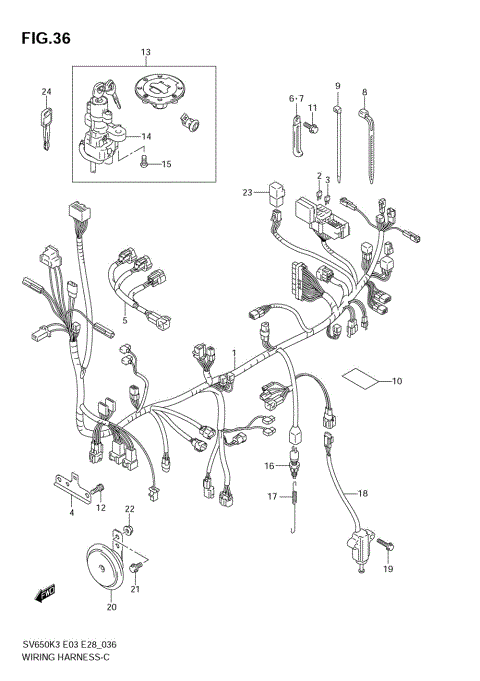 WIRING HARNESS (SV650K3/K4)